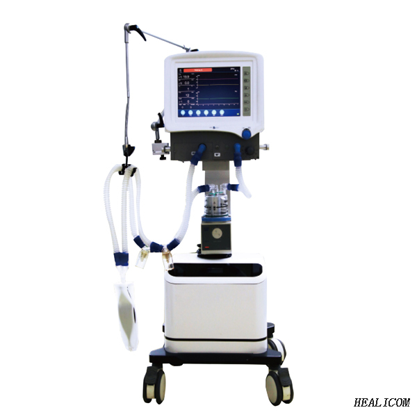 HS-1100 Macchina per la respirazione del carrello mobile per attrezzature mediche chirurgiche ospedaliere ICU Ventilatore per uso umano o infantile